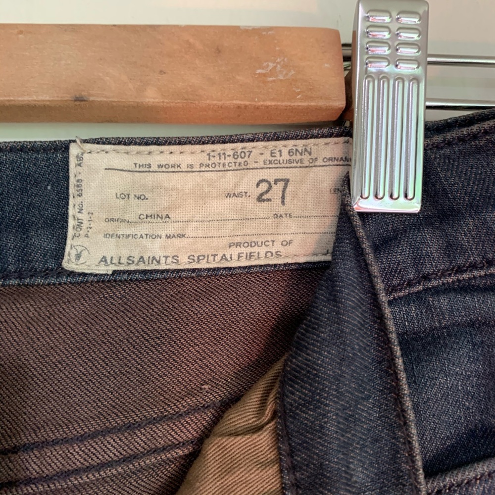 ✨All Saints✨ Brown Cuff Blue Skinnies - Picture 3 of 3